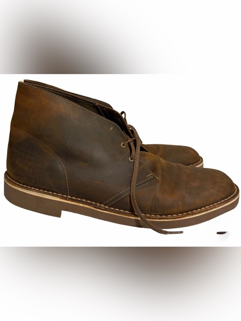 Men's clark’s Bushacre 2 Leather Chukka Boots – Beeswax Dark Brown sz 13